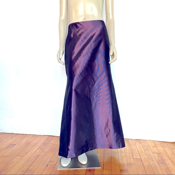 Vintage Roman Keflay Purple Satin Skirt - Picture 1 of 12